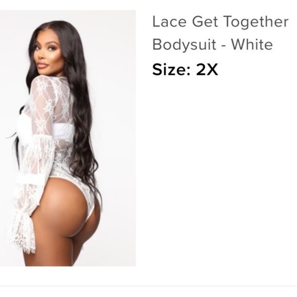 Fashion Nova plus size 2 xl lace bodysuit - Picture 4 of 4